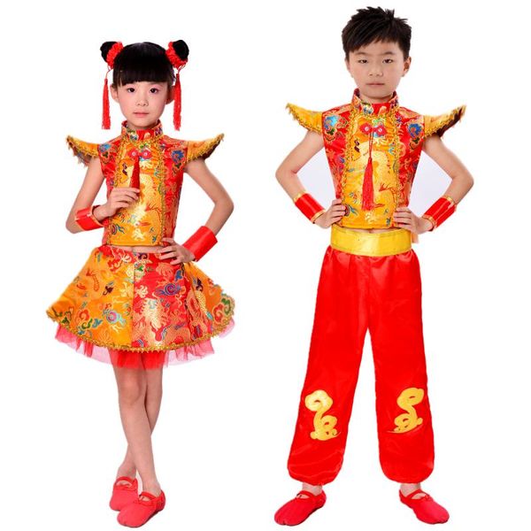 stage wear children dragon yangko folk dance costumes modern hanfu girls boys lion national wushu chinese traditional costume, Black;red
stage wear children dragon yangko folk dance costumes modern hanfu girls boys lion national wushu chinese traditional costume, Black;red