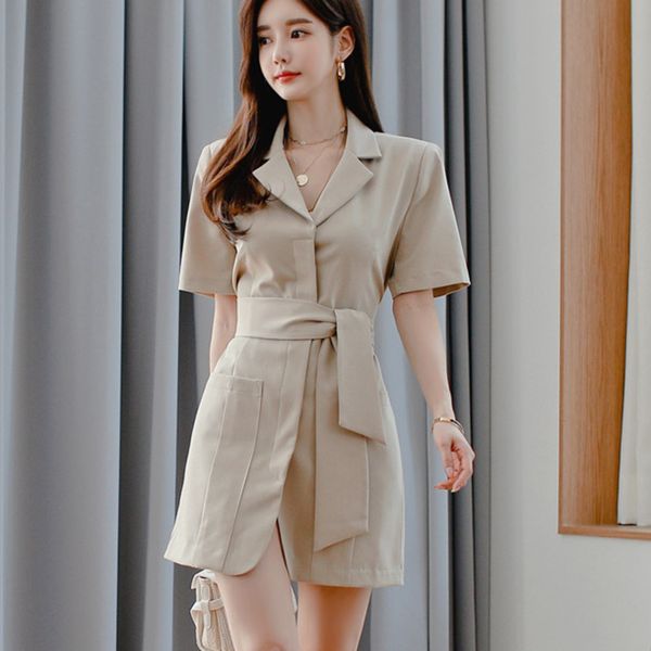 women vintage sashes a-line mini dress short sleeve notched collar solid casual elegant autumn fashion 210525, Black;gray
women vintage sashes a-line mini dress short sleeve notched collar solid casual elegant autumn fashion 210525, Black;gray