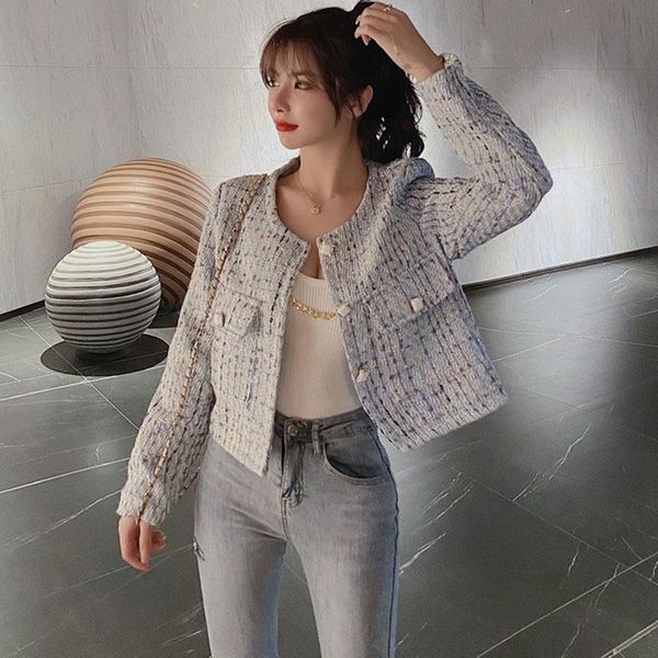 women's jackets tweed fashion 2021 koreans women coat vintage o-neck long sleeve beading button slim woman jacket outerwear chic, Black;brown
women's jackets tweed fashion 2021 koreans women coat vintage o-neck long sleeve beading button slim woman jacket outerwear chic, Black;brown
