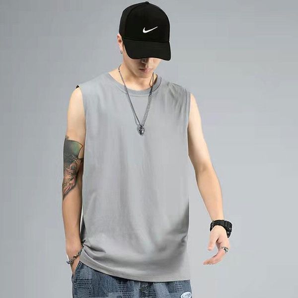 men' tank men summer vesatile cotton vest casual solid o-neck sleeveless tees for male loose running sports base, White;black
men' tank men summer vesatile cotton vest casual solid o-neck sleeveless tees for male loose running sports base, White;black