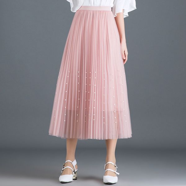 2021 new spring summer skirts womens beading mesh tulle women elastic high waist a line mid calf midi long pleated skirt o4wh, Black
2021 new spring summer skirts womens beading mesh tulle women elastic high waist a line mid calf midi long pleated skirt o4wh, Black