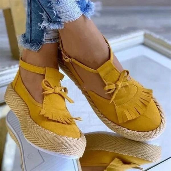 sandals 2021 summer classic women's straw weave thick bottom round toe fashion retro faux suede tassel platform casual shoes, Black
sandals 2021 summer classic women's straw weave thick bottom round toe fashion retro faux suede tassel platform casual shoes, Black