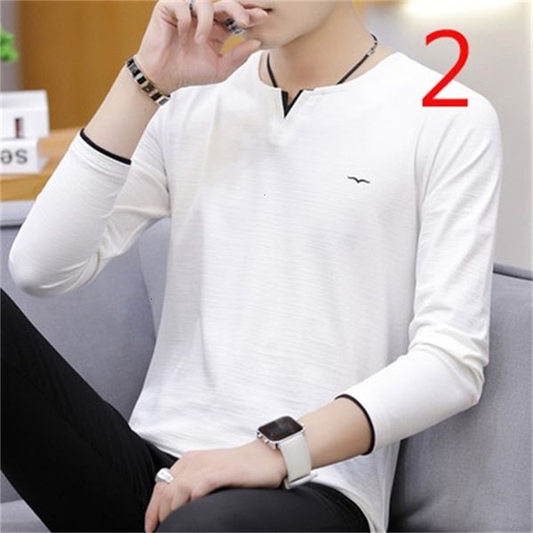 New 2021 Autumn and Winter T-shirt Long-sleeved Bottoming Shirt Double-faced Men's Casual 4TDU, White;black
New 2021 Autumn and Winter T-shirt Long-sleeved Bottoming Shirt Double-faced Men's Casual 4TDU, White;black