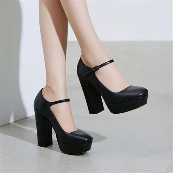 dress shoes pxelena elegant brand women mary janes genuine leather chunky block high heels platform evening lady 2021, Black
dress shoes pxelena elegant brand women mary janes genuine leather chunky block high heels platform evening lady 2021, Black