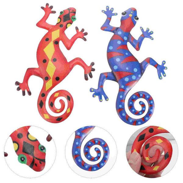 decorative objects & figurines 2pcs gecko hanging pendant art craft metal wall decoration
decorative objects & figurines 2pcs gecko hanging pendant art craft metal wall decoration