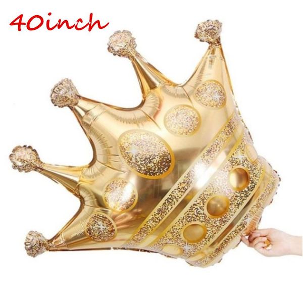 40 inch large gold crown aluminum foil balloon princess prince happy birthday party decoration boys girls crown balloons toys
40 inch large gold crown aluminum foil balloon princess prince happy birthday party decoration boys girls crown balloons toys