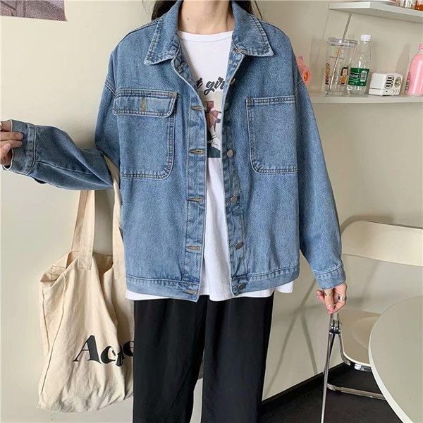 women's jackets plus size jean jacket women clothes oversized jeans denim coat korean coats spring fall 2021 for solid casual, Black;brown
women's jackets plus size jean jacket women clothes oversized jeans denim coat korean coats spring fall 2021 for solid casual, Black;brown