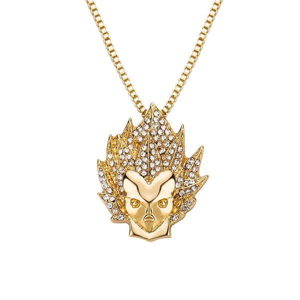 hip hop rock jewelry cartoon anime character pendant necklace micro pave zircon mens necklaces, Silver
hip hop rock jewelry cartoon anime character pendant necklace micro pave zircon mens necklaces, Silver
