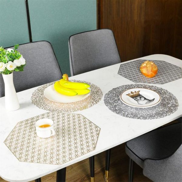 table runner ins nordic pvc placemat golden silver octagonal round kitchen dining mats restaurant home decor insulation pads
table runner ins nordic pvc placemat golden silver octagonal round kitchen dining mats restaurant home decor insulation pads