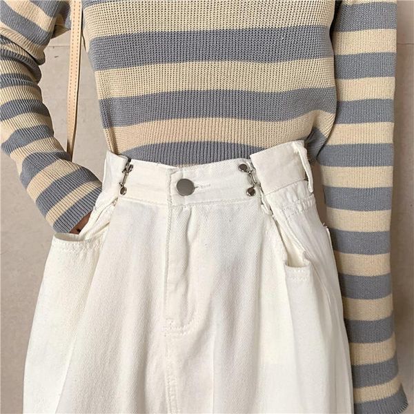 women's jeans woman pants white spring and autumn loose high waist straight-leg pantalones vaqueros mujer, Blue
women's jeans woman pants white spring and autumn loose high waist straight-leg pantalones vaqueros mujer, Blue