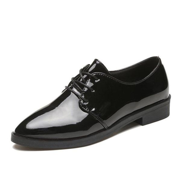 dress shoes versatile lacquered women's shoe rubber wear resistant non slip ladies fashion cross tied pointed deep woman, Black
dress shoes versatile lacquered women's shoe rubber wear resistant non slip ladies fashion cross tied pointed deep woman, Black
