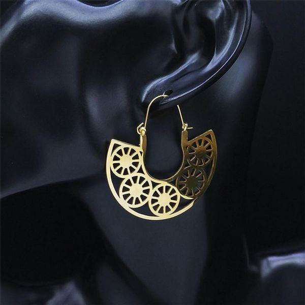 hoop & huggie stainless steel mandala openwork flower tribal ethnic earrings gold color bohemian women jewelry e9204s01, Golden;silver
hoop & huggie stainless steel mandala openwork flower tribal ethnic earrings gold color bohemian women jewelry e9204s01, Golden;silver