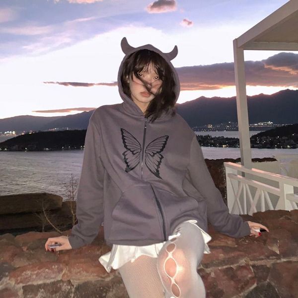 women's jackets 2021 personality street butterfly print loose zipper jacket women coats and oversized coat, Black;brown
women's jackets 2021 personality street butterfly print loose zipper jacket women coats and oversized coat, Black;brown