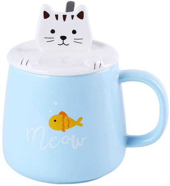 14oz creative animated cute cat mugs ceramic coffee mug, phone holder lid and spoon
14oz creative animated cute cat mugs ceramic coffee mug, phone holder lid and spoon