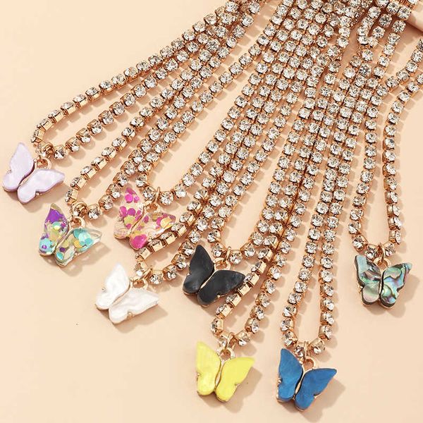jewelry: popular claw diamond shining clavicle chain temperament acrylic butterfly necklace, Silver
jewelry: popular claw diamond shining clavicle chain temperament acrylic butterfly necklace, Silver