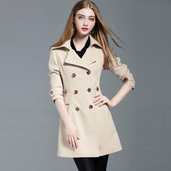 women's trench coats 2021 spring and autumn double-breasted slim fashion windbreaker women england long sleeve coat large size jackets, Tan;black
women's trench coats 2021 spring and autumn double-breasted slim fashion windbreaker women england long sleeve coat large size jackets, Tan;black