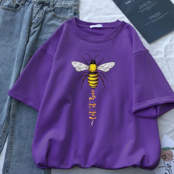 women's t-shirt spring summer female t-shirts oversized casual clothing creativity funny let it bee printing t shirt fashion soft women, White
women's t-shirt spring summer female t-shirts oversized casual clothing creativity funny let it bee printing t shirt fashion soft women, White