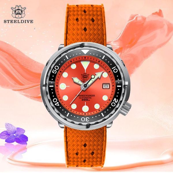 wristwatches sd1975 steeldive tuna orange dial men's mechanical watch luminous ceramic bezel 300m waterproof 316l case nh35 diving, Slivery;brown
wristwatches sd1975 steeldive tuna orange dial men's mechanical watch luminous ceramic bezel 300m waterproof 316l case nh35 diving, Slivery;brown