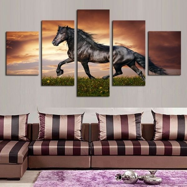 5pcs/set unframed running black horse animal painting on canvas wall art picture for living room decor
5pcs/set unframed running black horse animal painting on canvas wall art picture for living room decor