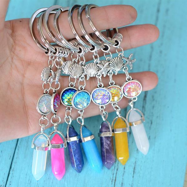 keychains shellfish starfish scales natural stone spirit pendulum column keychain for woman jewelry christmas gift key chains metal, Silver
keychains shellfish starfish scales natural stone spirit pendulum column keychain for woman jewelry christmas gift key chains metal, Silver