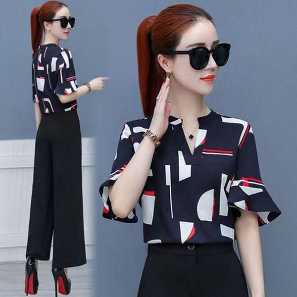 women's tracksuits women chiffon pant suits casual formal elegant office lady work blouse wide leg pants two piece set outfits femme s, Gray
women's tracksuits women chiffon pant suits casual formal elegant office lady work blouse wide leg pants two piece set outfits femme s, Gray