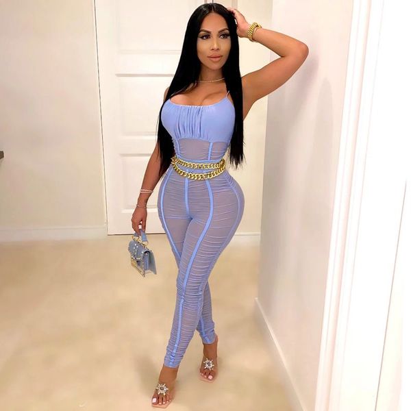 mesh sheer spaghetti strap rompers womens jumpsuit fashion clothes one piece club outfits bodycon stacked jumpsuit, Black;white
mesh sheer spaghetti strap rompers womens jumpsuit fashion clothes one piece club outfits bodycon stacked jumpsuit, Black;white