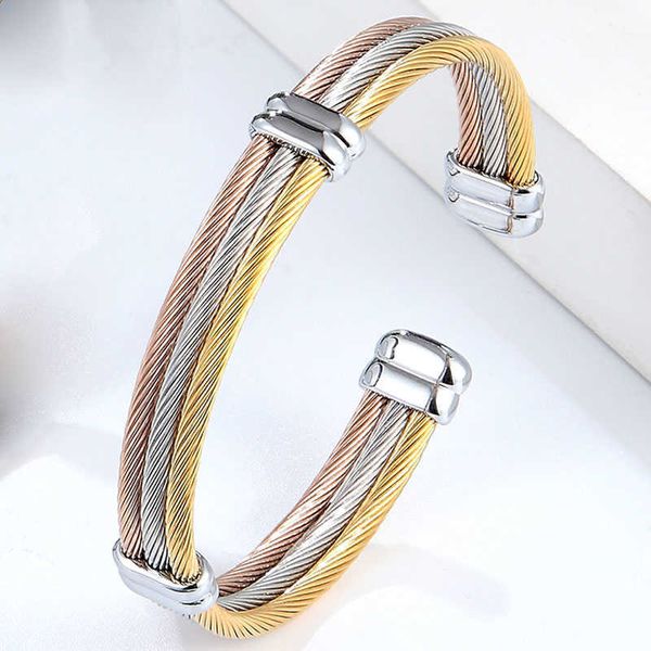 4 styles cable bracelet adjustable size cuff bangle for women new arrival spring wire line titanium steel jewelry wholesale q0719, Black
4 styles cable bracelet adjustable size cuff bangle for women new arrival spring wire line titanium steel jewelry wholesale q0719, Black