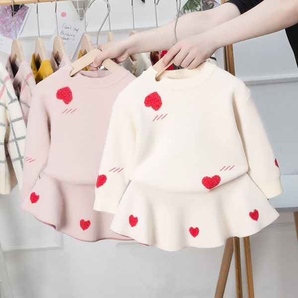 autumn winter children's love sweater skirt two piece suit woollen clothing set long sleeve 1-5 years kids girls knit clothes, White
autumn winter children's love sweater skirt two piece suit woollen clothing set long sleeve 1-5 years kids girls knit clothes, White