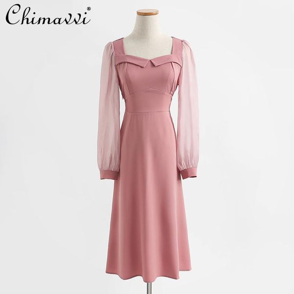 casual dresses early autumn korean style stitching long dress women sleeve fashion slimming waist female bottoming base, Black;gray
casual dresses early autumn korean style stitching long dress women sleeve fashion slimming waist female bottoming base, Black;gray