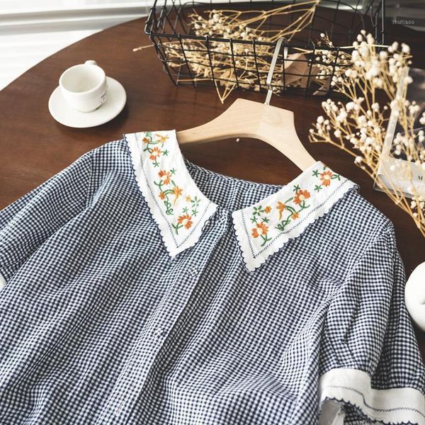 women's blouses & shirts japanese embroidery loosesweet doll cotton short sleeve shirt female leisure, White
women's blouses & shirts japanese embroidery loosesweet doll cotton short sleeve shirt female leisure, White