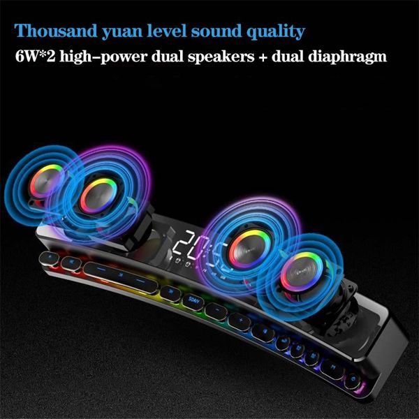 mini speakers clock bluetooth wireless game speaker soundbar 3d stereo subwoofer,computer loudspeaker with light,soundbar for tv home theate
mini speakers clock bluetooth wireless game speaker soundbar 3d stereo subwoofer,computer loudspeaker with light,soundbar for tv home theate