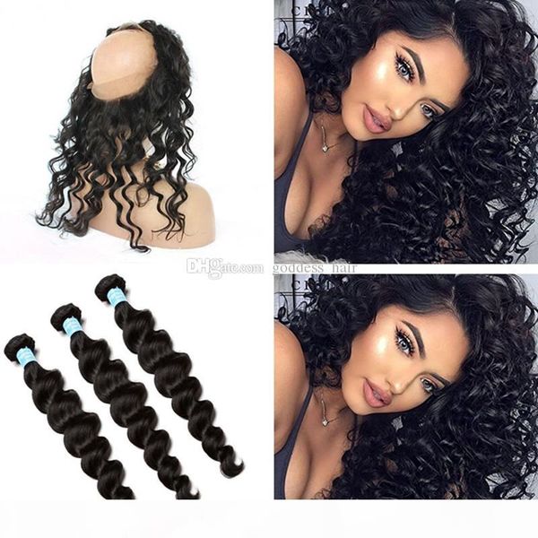 brazilian loose deep wave 360 lace band frontal closure with weaves loose wave curly virgin human hair with full frontal 360 lace closure, Black
brazilian loose deep wave 360 lace band frontal closure with weaves loose wave curly virgin human hair with full frontal 360 lace closure, Black