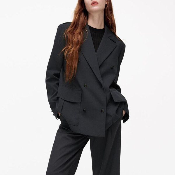 women's suits & blazers xmax fashion casual loose notched women elegant pockets long sleeve jackets solid double breasted ladies, White;black
women's suits & blazers xmax fashion casual loose notched women elegant pockets long sleeve jackets solid double breasted ladies, White;black