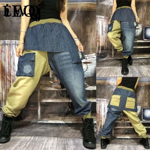 women's pants & capris ieqj denim womens patchwork hit color loose large size high street long length 2021 spring autumn fashion tide x, Black;white
women's pants & capris ieqj denim womens patchwork hit color loose large size high street long length 2021 spring autumn fashion tide x, Black;white
