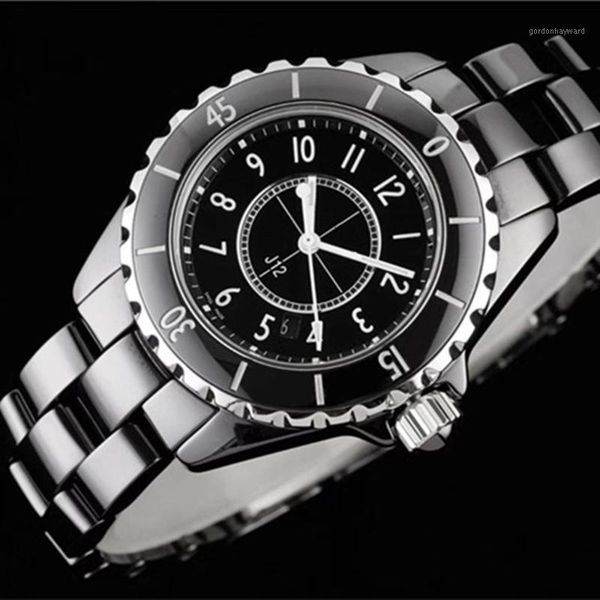 classic mens women ceramic quartz ladies watch white black number dial genuine ceramica bracelet wristwatch wristwatches, Slivery;brown
classic mens women ceramic quartz ladies watch white black number dial genuine ceramica bracelet wristwatch wristwatches, Slivery;brown