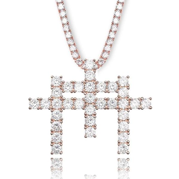 pendant necklaces hip hop solid back gunna cross necklace tennis chain plated all iced out cubic zirconia mens jewelry gift party bling, Silver
pendant necklaces hip hop solid back gunna cross necklace tennis chain plated all iced out cubic zirconia mens jewelry gift party bling, Silver