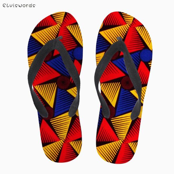elviswords summer women beach vacation slippers africa traditional tribe native prints flat fashion casual flip flops lady shoes, Black 
elviswords summer women beach vacation slippers africa traditional tribe native prints flat fashion casual flip flops lady shoes, Black
