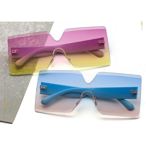 sunglasses women square men gradient transparent rimless sun glasses retro windproof shield nx, White;black
sunglasses women square men gradient transparent rimless sun glasses retro windproof shield nx, White;black