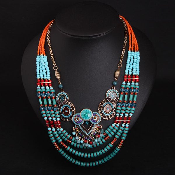 chains retro ethnic style exaggerated decorative necklace accessories beaded multi-layer boho bohemian sweater chain jewelry, Silver
chains retro ethnic style exaggerated decorative necklace accessories beaded multi-layer boho bohemian sweater chain jewelry, Silver
