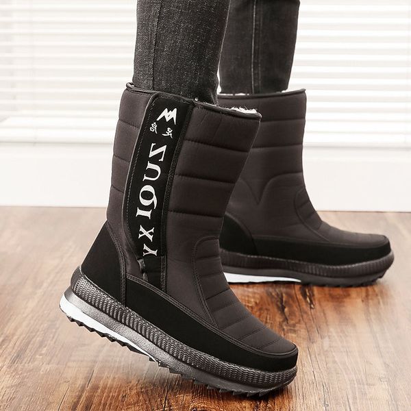 snow men's boots winter middle tube plush thickened northeast cotton shoes outdoor ski men, Black
snow men's boots winter middle tube plush thickened northeast cotton shoes outdoor ski men, Black