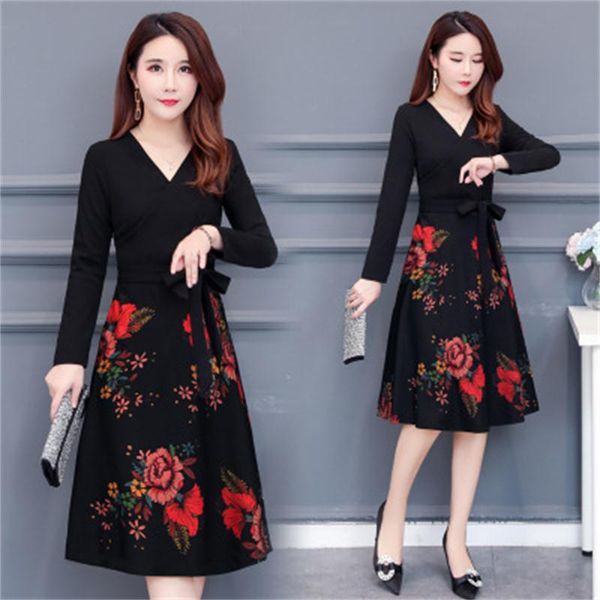 elegant spring womenblack imprint v neck plissate dress vintage fashion long sleeve bandage women's party gowns 60iu, Black;gray
elegant spring womenblack imprint v neck plissate dress vintage fashion long sleeve bandage women's party gowns 60iu, Black;gray