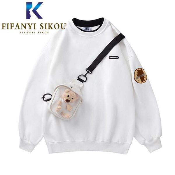 women's hoodies & sweatshirts autumn winter women sweatshirt thick warm loose o-neck long sleeve pullovers waist bag decoration fashion, Black
women's hoodies & sweatshirts autumn winter women sweatshirt thick warm loose o-neck long sleeve pullovers waist bag decoration fashion, Black