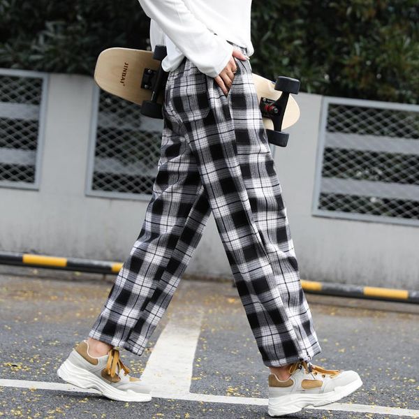 women's pants & capris 2021 autumn and winter ladies fashion loose casual plaid wide leg, Black;white
women's pants & capris 2021 autumn and winter ladies fashion loose casual plaid wide leg, Black;white