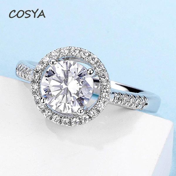 cluster rings cosya fingers ring round 1 real moissanite d color bridal bands 100% 925 sterling silver hollow out design fine jewelry, Golden;silver
cluster rings cosya fingers ring round 1 real moissanite d color bridal bands 100% 925 sterling silver hollow out design fine jewelry, Golden;silver