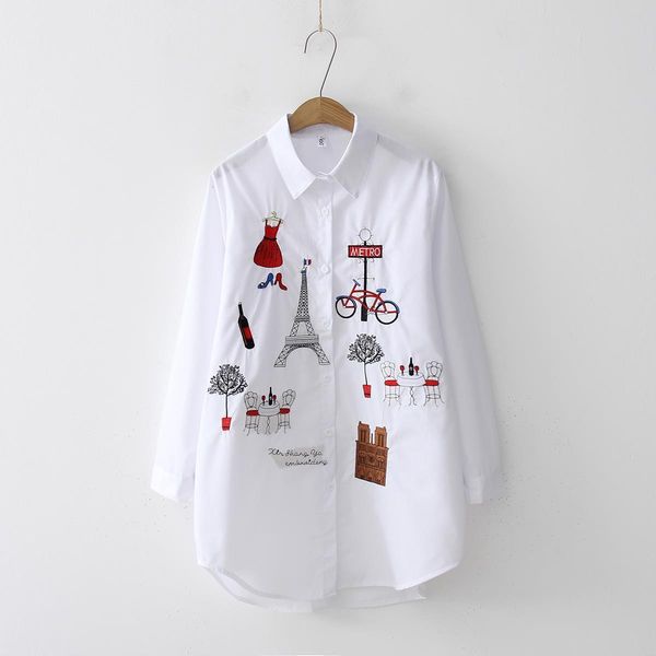 fashion embroidery women blouses cotton shirts 2021 spring fall female 100% cotton casual ladies female blusas mujer, White
fashion embroidery women blouses cotton shirts 2021 spring fall female 100% cotton casual ladies female blusas mujer, White