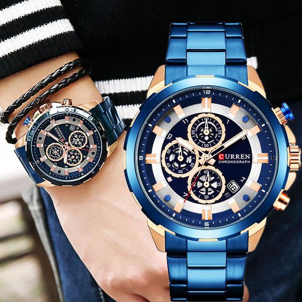 wristwatches curren men's watches waterproof men watch blue man 2021 wristwatch clock relogio masculino, Slivery;brown
wristwatches curren men's watches waterproof men watch blue man 2021 wristwatch clock relogio masculino, Slivery;brown