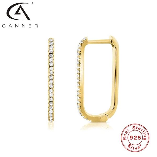 hoop & huggie canner personality earrings for women u-shaped micro inlaid 100% real 925 sterling silver hoops fine jewelry pendientes, Golden;silver
hoop & huggie canner personality earrings for women u-shaped micro inlaid 100% real 925 sterling silver hoops fine jewelry pendientes, Golden;silver