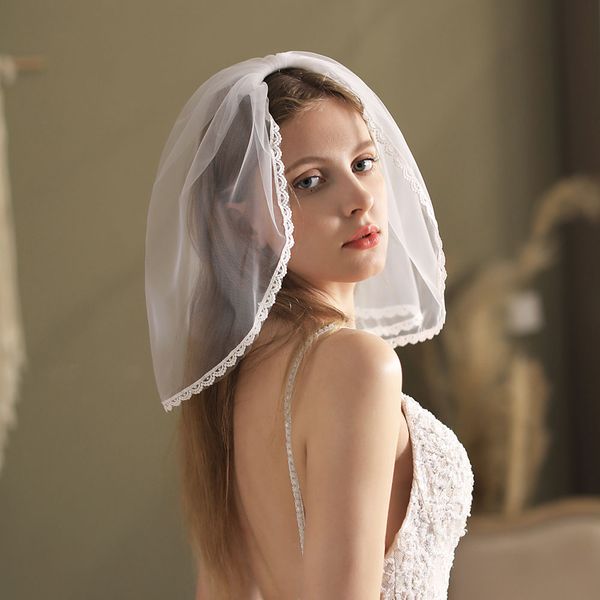 v806 elegant short wedding blusher white veil lace edge bridal headdress with hair comb for bride 40cm*40cm, Black
v806 elegant short wedding blusher white veil lace edge bridal headdress with hair comb for bride 40cm*40cm, Black