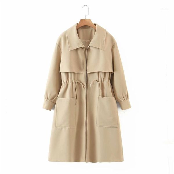 women's trench coats puwd vintage women drop rope trenchcoat 2021 retrieve fashion ladies streetwear loose windjack girls chic runner, Tan;black
women's trench coats puwd vintage women drop rope trenchcoat 2021 retrieve fashion ladies streetwear loose windjack girls chic runner, Tan;black