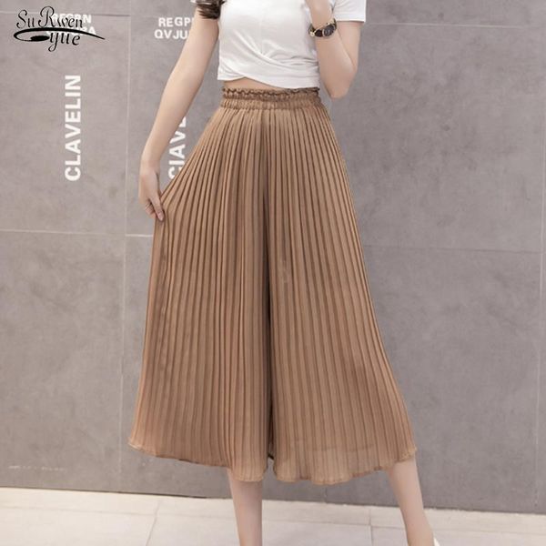 women's pants & capris 2021 spring chiffon women ruffles casual pleated wide leg elastic waist cropped trousers joggers 9646, Black;white
women's pants & capris 2021 spring chiffon women ruffles casual pleated wide leg elastic waist cropped trousers joggers 9646, Black;white